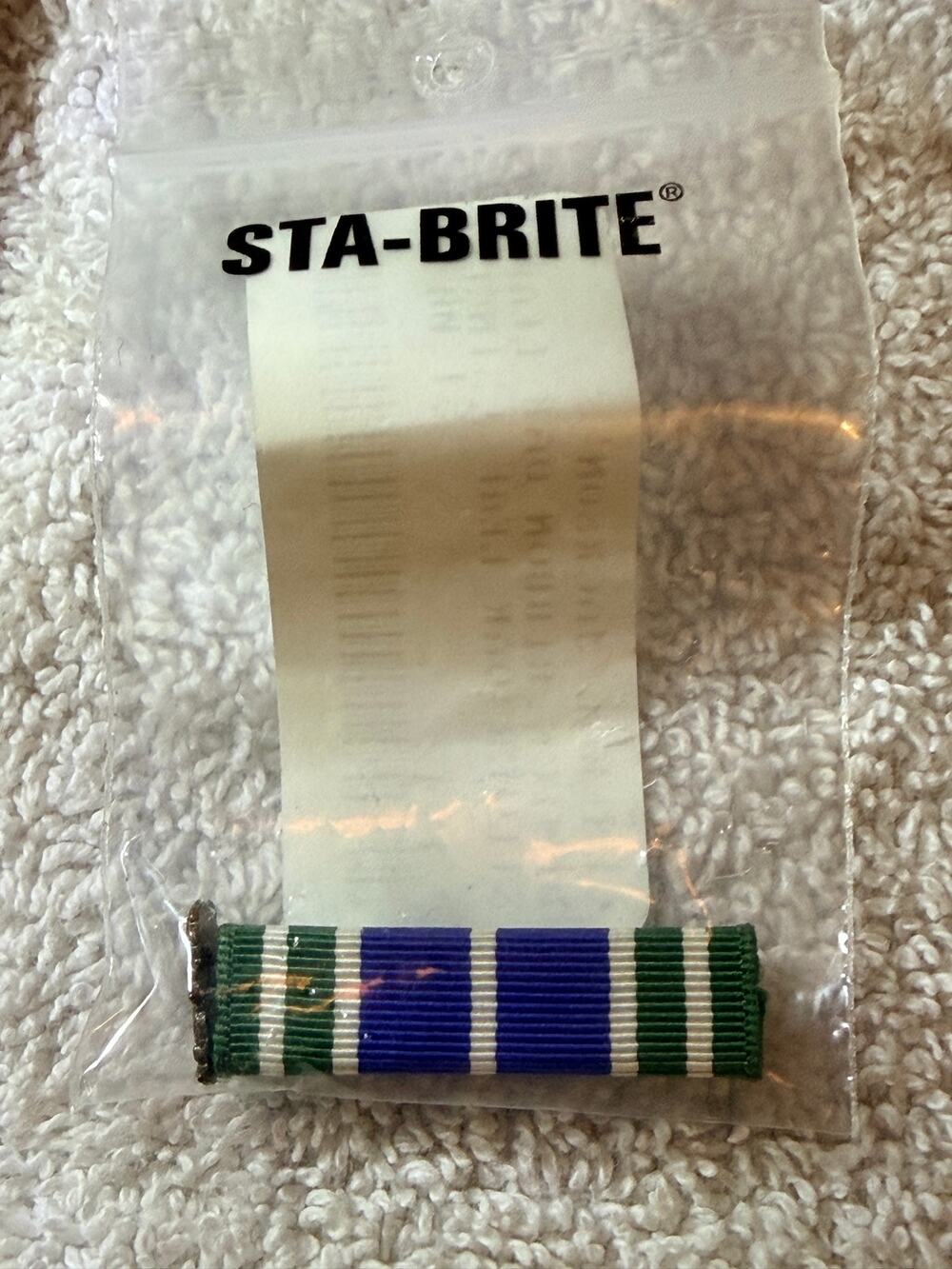 Sta-Brite General Jackson's Device Ribbon Oak Leaf Silver Bronze Military